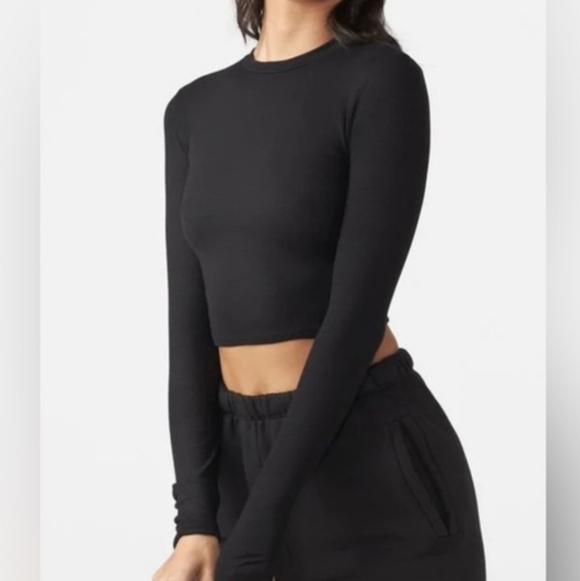 Joah Brown Cropped Crew Longsleeve Size XS/S - Picture 3 of 14